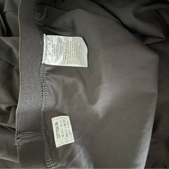 COTTON ON sz 12 BLACK Curve Match Point Pleated Skort Tennis Skirt w/ Shorts - Picture 5 of 6